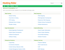 Tablet Screenshot of hostingrider.com